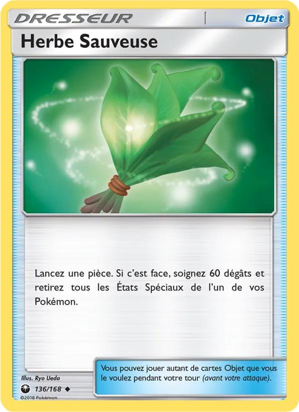 Carte Pokémon Herbe Sauveuse de l'extension Tempête Céleste