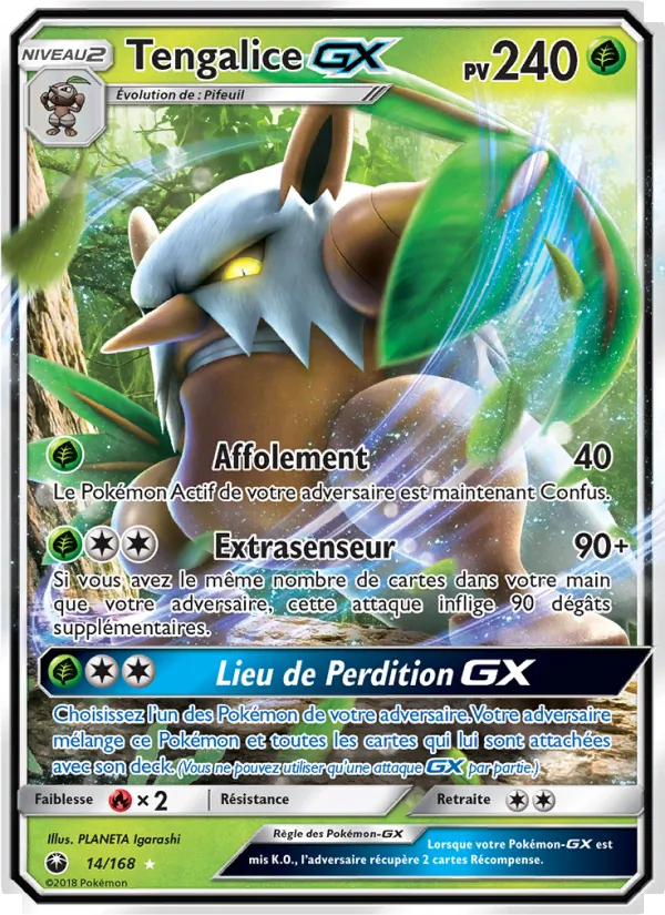 Carte Pokémon Tengalice GX de l'extension Tempête Céleste
