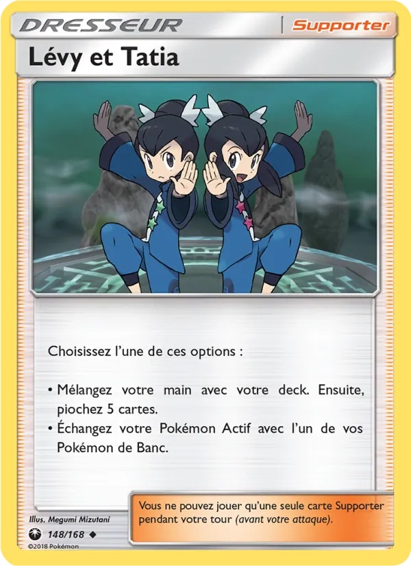 Carte Pokémon Lévy et Tatia de l'extension Tempête Céleste