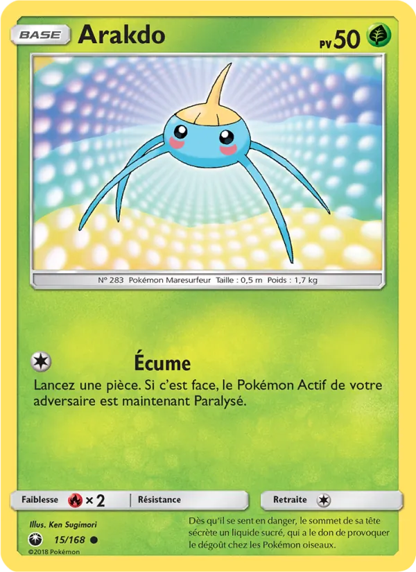 Carte Pokémon Arakdo de l'extension Tempête Céleste