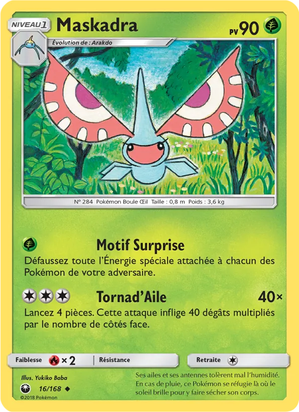 Carte Pokémon Maskadra de l'extension Tempête Céleste