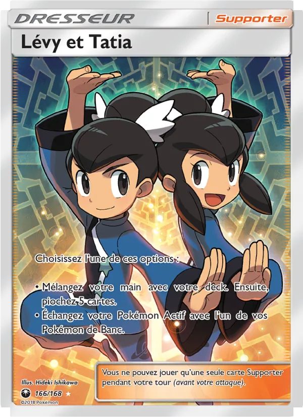 Carte Pokémon Lévy et Tatia de l'extension Tempête Céleste