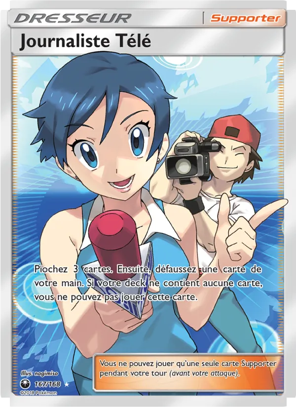 Carte Pokémon Journaliste Télé de l'extension Tempête Céleste