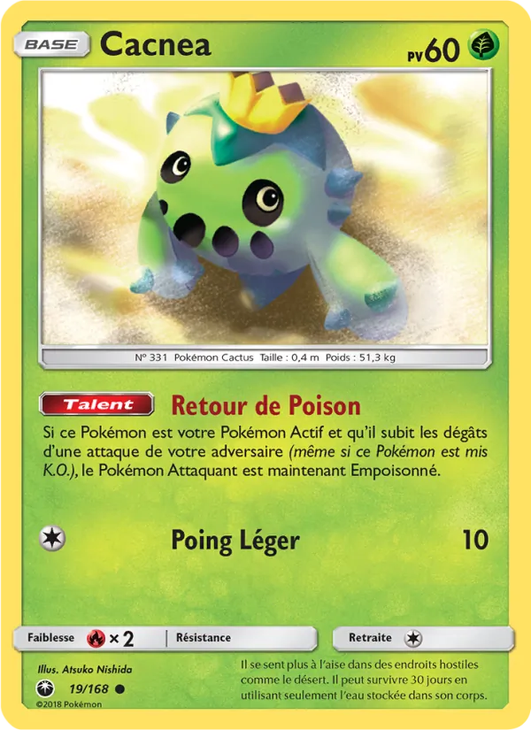 Carte Pokémon Cacnea de l'extension Tempête Céleste