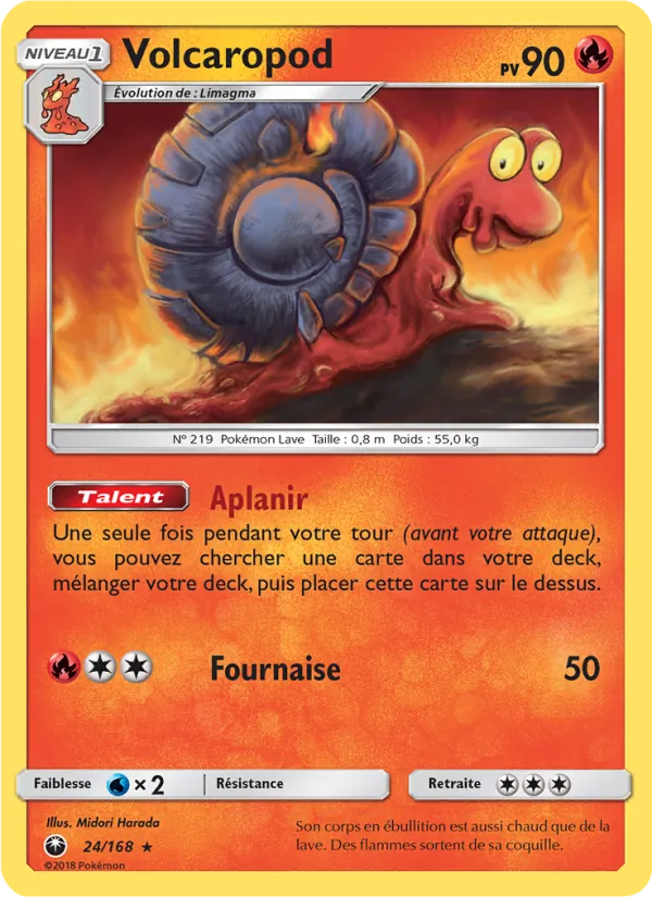 Carte Pokémon Volcaropod de l'extension Tempête Céleste