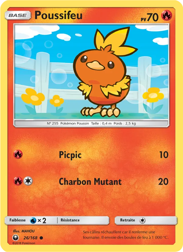 Carte Pokémon Poussifeu de l'extension Tempête Céleste