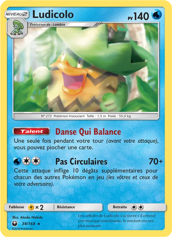 Carte Pokémon Ludicolo de l'extension Tempête Céleste