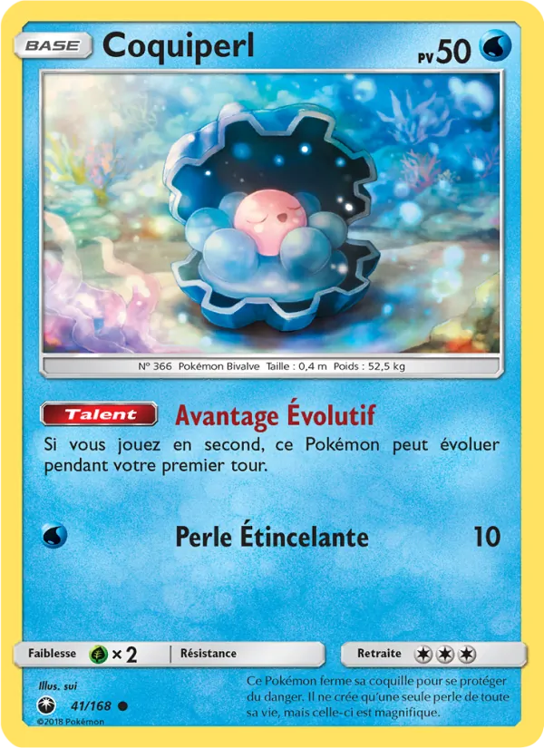 Carte Pokémon Coquiperl de l'extension Tempête Céleste