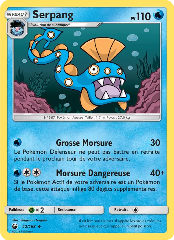 Carte Pokémon Serpang de l'extension Tempête Céleste