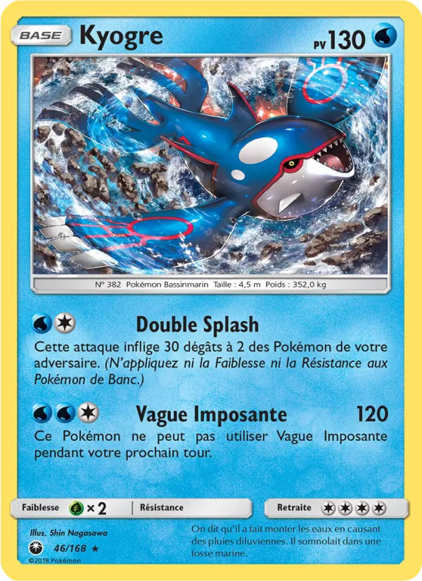 Carte Pokémon Kyogre de l'extension Tempête Céleste