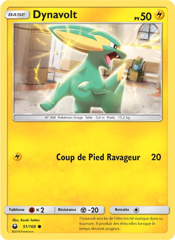 Carte Pokémon Dynavolt de l'extension Tempête Céleste
