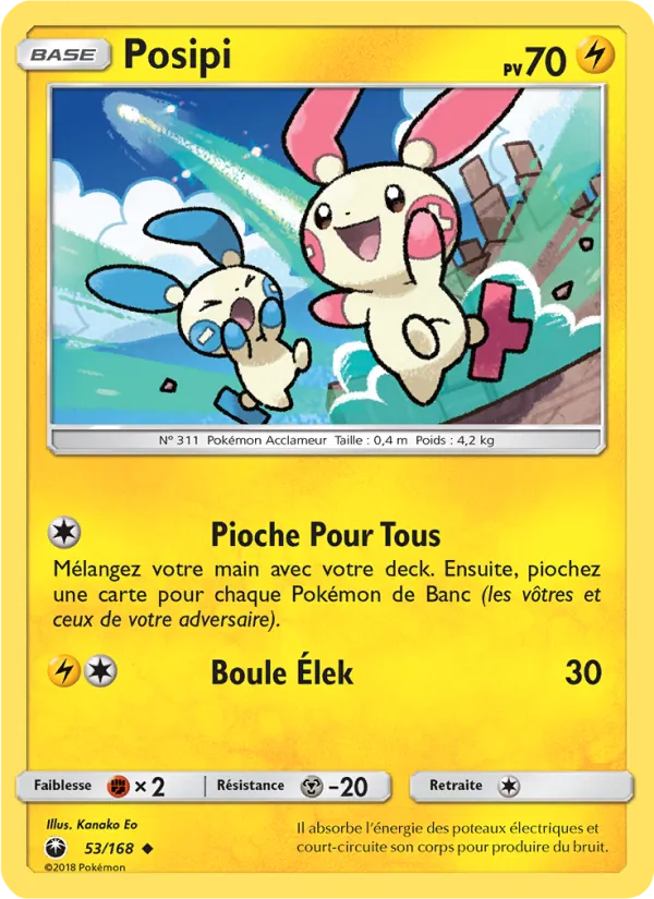 Carte Pokémon Posipi de l'extension Tempête Céleste