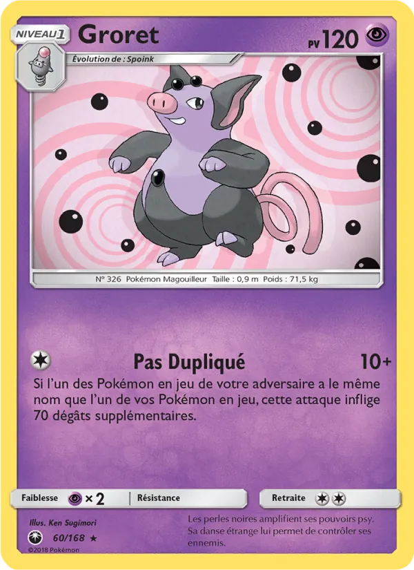 Carte Pokémon Groret de l'extension Tempête Céleste