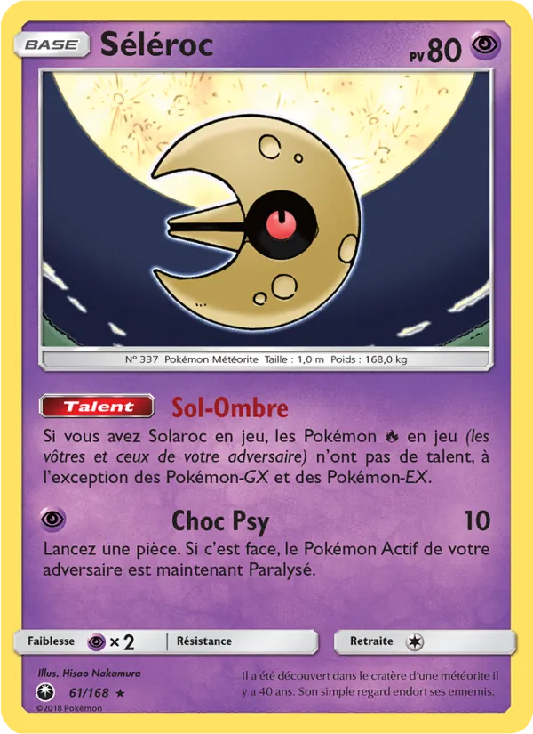 Carte Pokémon Séléroc de l'extension Tempête Céleste