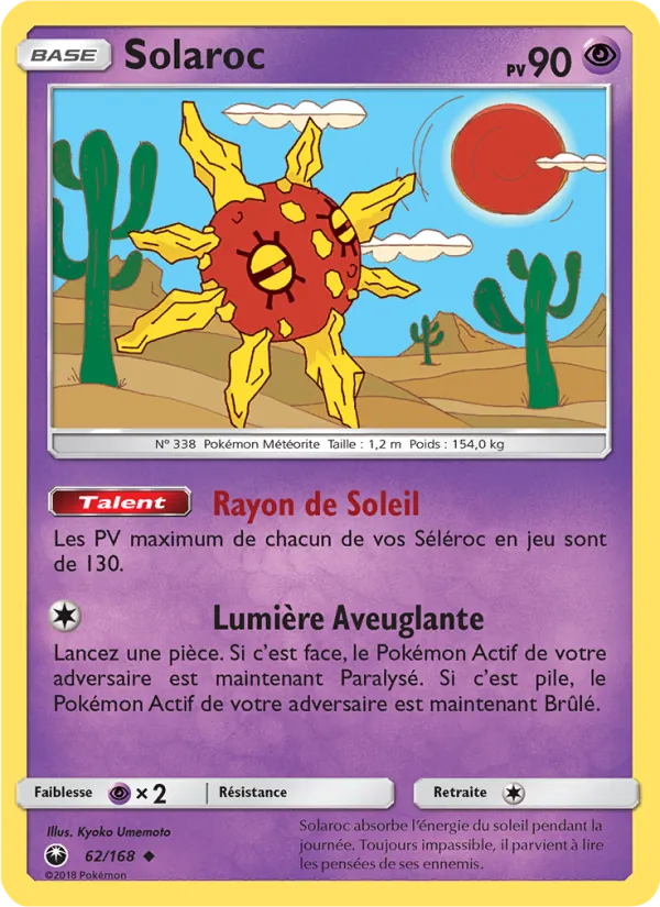 Carte Pokémon Solaroc de l'extension Tempête Céleste