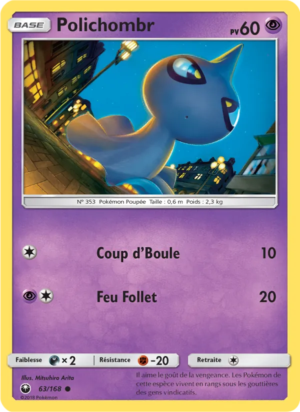 Carte Pokémon Polichombr de l'extension Tempête Céleste