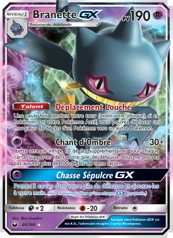 Carte Pokémon Branette GX de l'extension Tempête Céleste