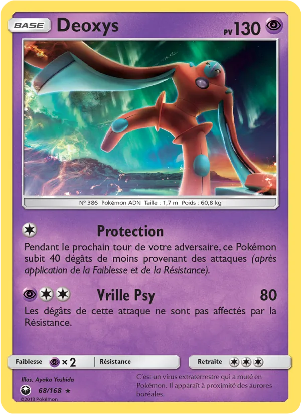 Carte Pokémon Deoxys de l'extension Tempête Céleste