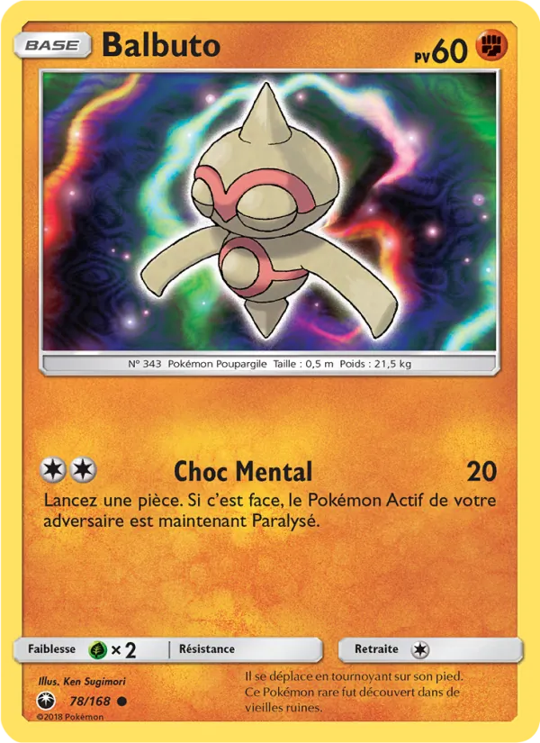 Carte Pokémon Balbuto de l'extension Tempête Céleste