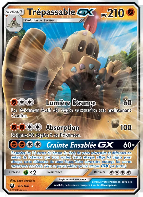 Carte Pokémon Trépassable GX de l'extension Tempête Céleste