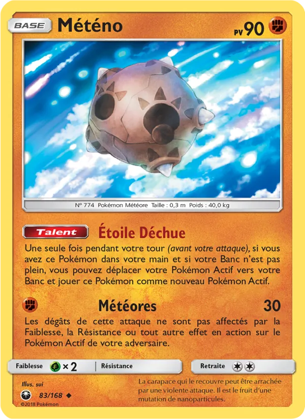 Carte Pokémon Météno de l'extension Tempête Céleste