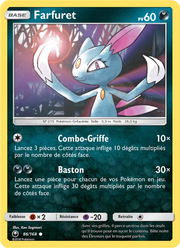 Carte Pokémon Farfuret de l'extension Tempête Céleste