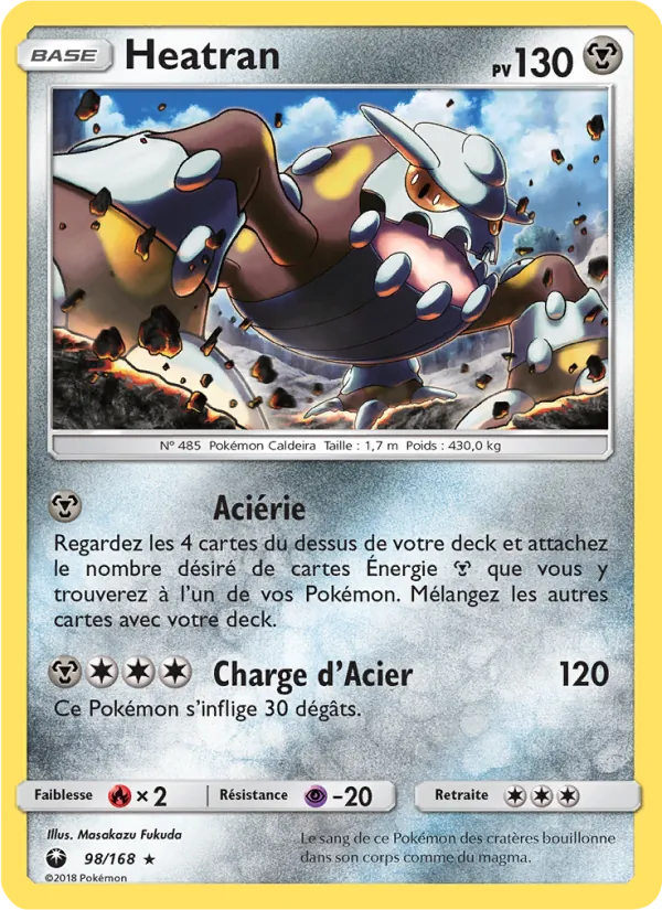 Carte Pokémon Heatran de l'extension Tempête Céleste