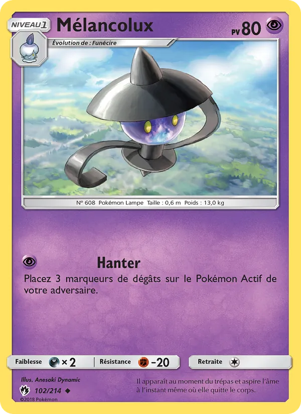 Carte Pokémon Mélancolux de l'extension Tonnerre Perdu