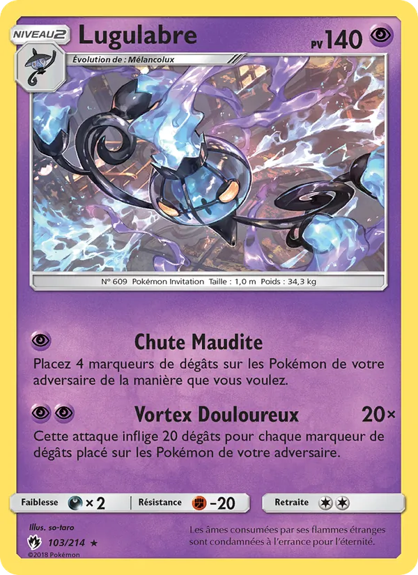 Carte Pokémon Lugulabre de l'extension Tonnerre Perdu