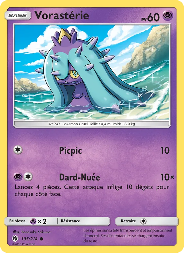 Carte Pokémon Vorastérie de l'extension Tonnerre Perdu