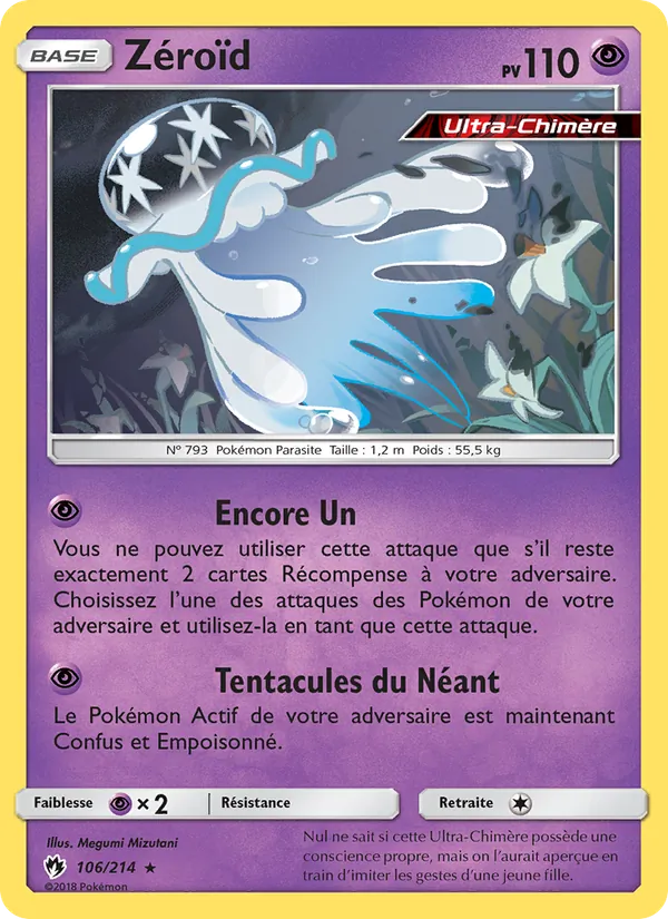 Carte Pokémon Zéroïd de l'extension Tonnerre Perdu