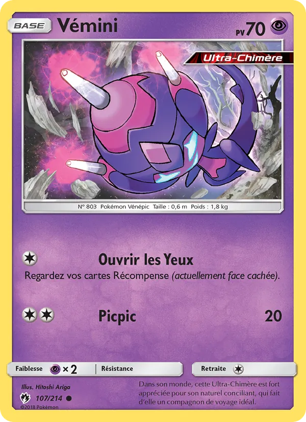 Carte Pokémon Vémini de l'extension Tonnerre Perdu