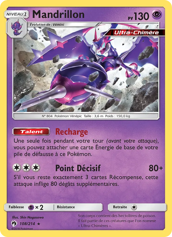 Carte Pokémon Mandrillon de l'extension Tonnerre Perdu
