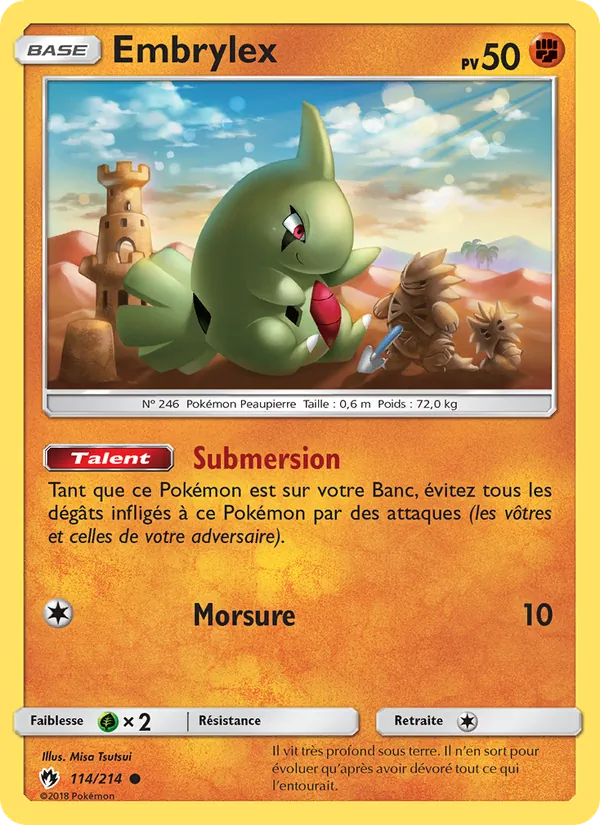 Carte Pokémon Embrylex de l'extension Tonnerre Perdu