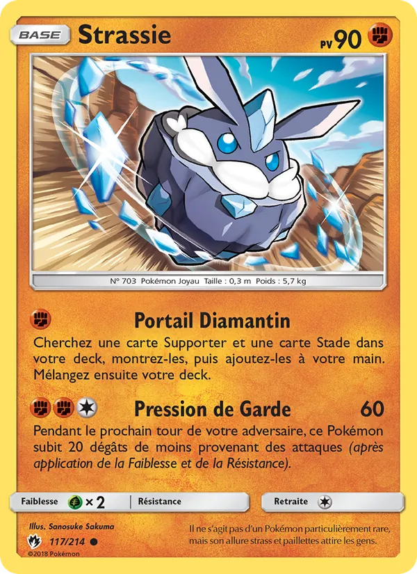 Carte Pokémon Strassie de l'extension Tonnerre Perdu