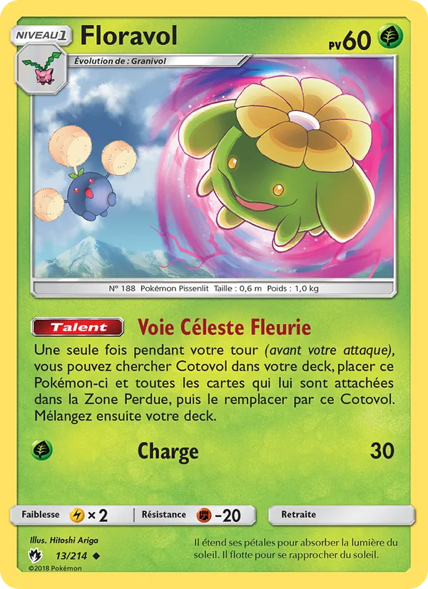 Carte Pokémon Floravol de l'extension Tonnerre Perdu