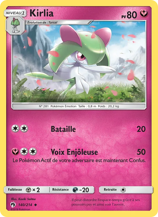 Carte Pokémon Kirlia de l'extension Tonnerre Perdu