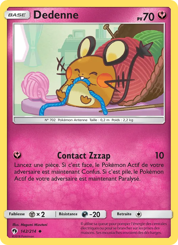 Carte Pokémon Dedenne de l'extension Tonnerre Perdu