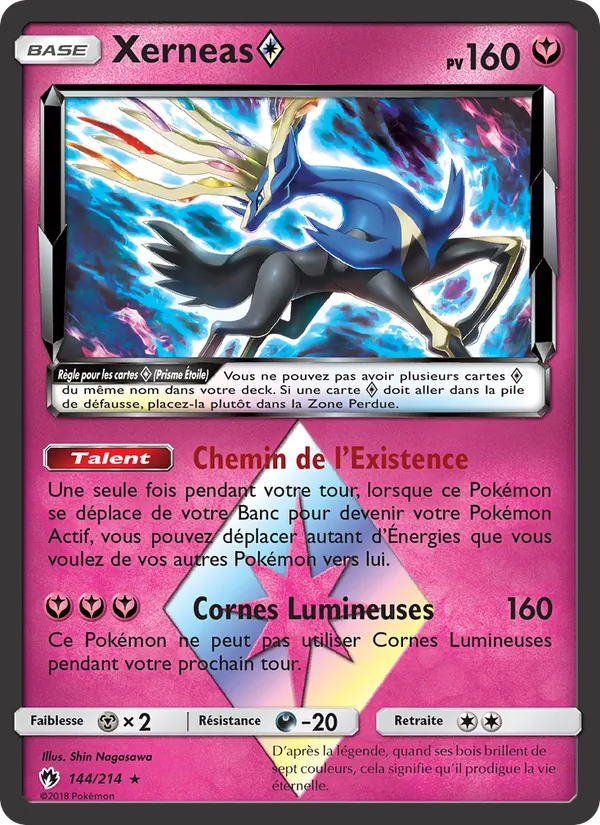Carte Pokémon Xerneas ◇ de l'extension Tonnerre Perdu