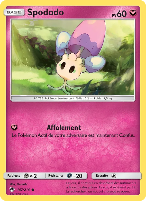 Carte Pokémon Spododo de l'extension Tonnerre Perdu