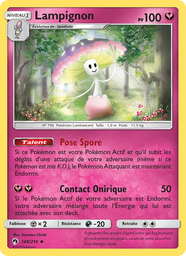 Carte Pokémon Lampignon de l'extension Tonnerre Perdu