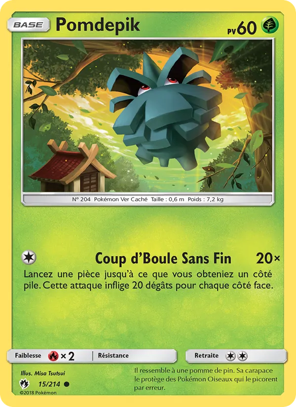 Carte Pokémon Pomdepik de l'extension Tonnerre Perdu