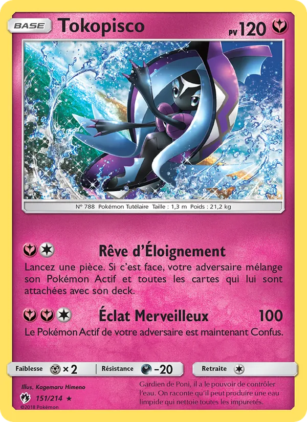 Carte Pokémon Tokopisco de l'extension Tonnerre Perdu