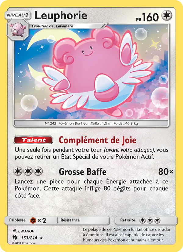 Carte Pokémon Leuphorie de l'extension Tonnerre Perdu