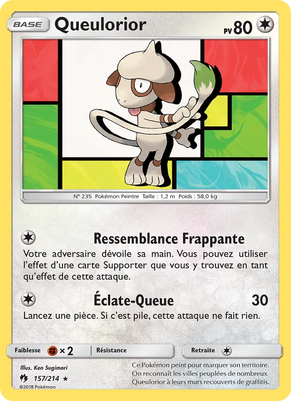Carte Pokémon Queulorior de l'extension Tonnerre Perdu