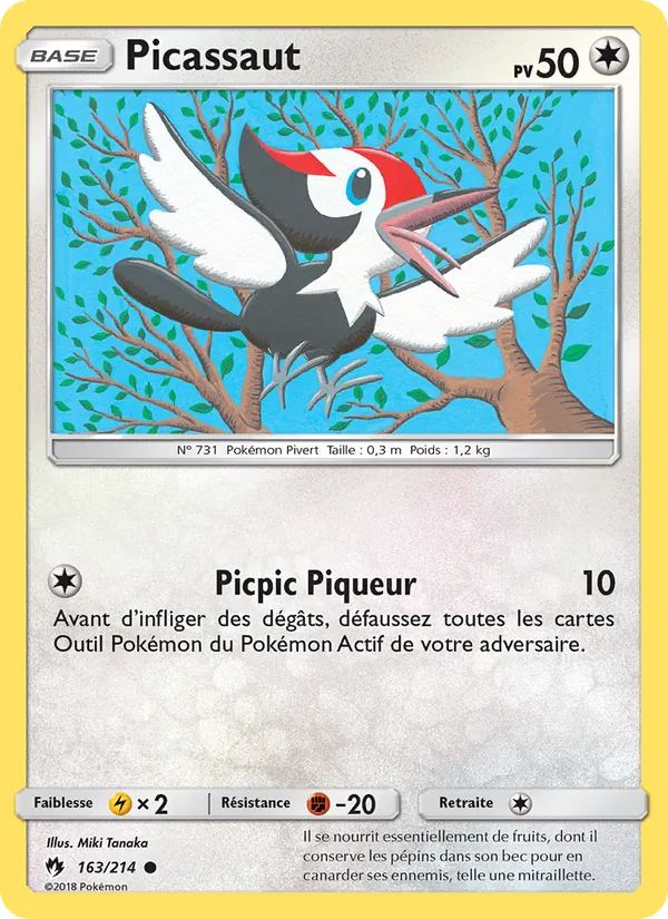 Carte Pokémon Picassaut de l'extension Tonnerre Perdu