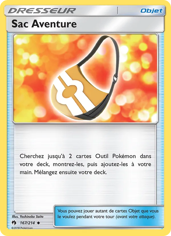Carte Pokémon Sac Aventure de l'extension Tonnerre Perdu
