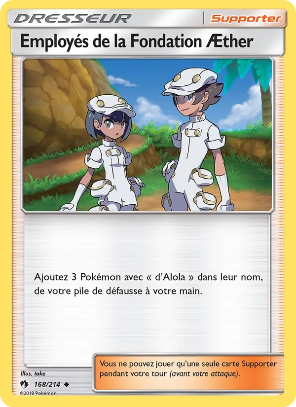 Carte Pokémon Employés de la Fondation Æther de l'extension Tonnerre Perdu