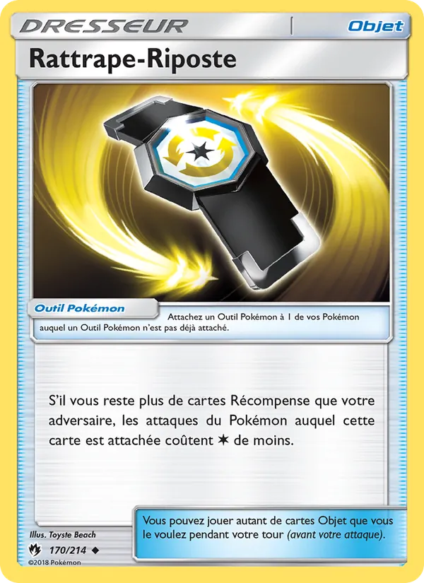 Carte Pokémon Rattrape-Riposte de l'extension Tonnerre Perdu