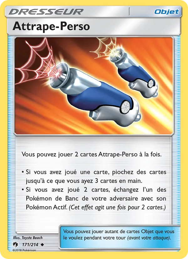 Carte Pokémon Attrape-Perso de l'extension Tonnerre Perdu